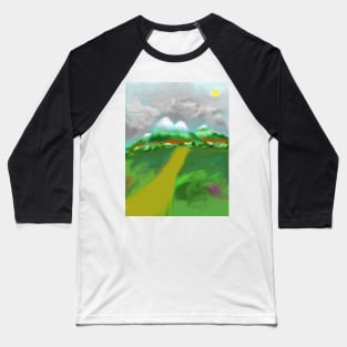 Cloudy Mountain Baseball T-Shirt